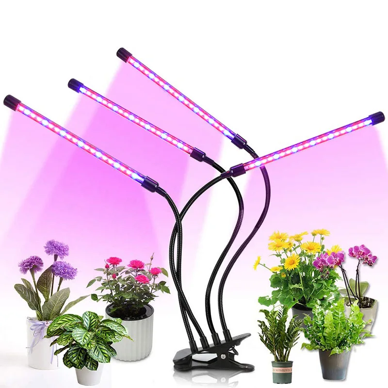 4 Galvą LED Grow Light Visą Spektrą Phytolamp Augalais ir viso Spektro Augalų Augimo Lempos0
