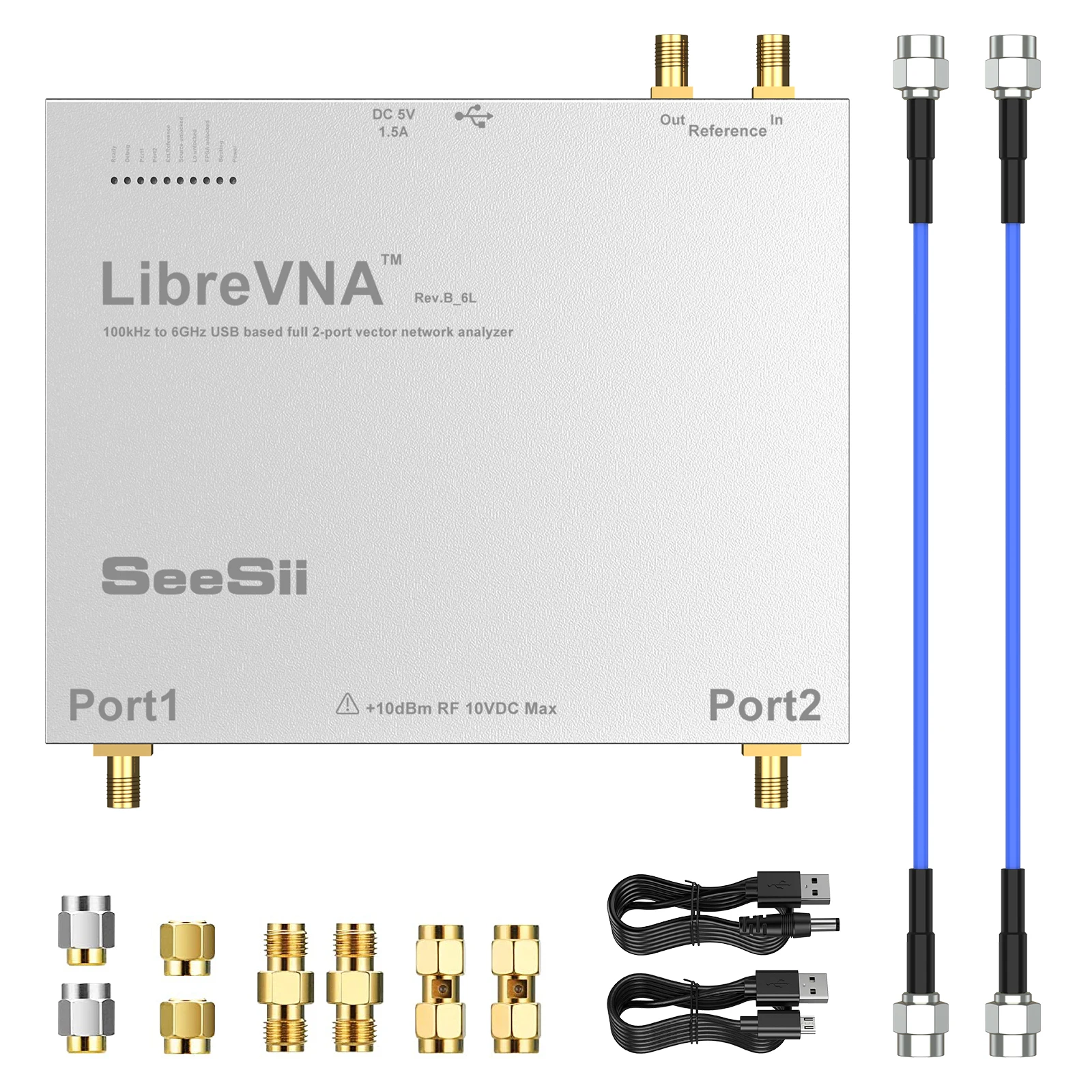 LibreVNA 100kHz-6GHz Vektoriaus Tinklo Analizatorius Profesional NanoVNA Antenos Analizatorius USB Pagrįstas Pilnas 2-Port su Išorinės Nuorodos0