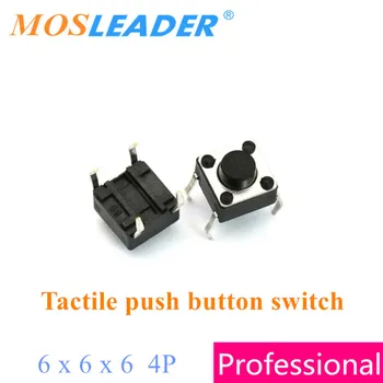 Mosleader 6x6x6 1000pcs 4P Lytėjimo Taktiškumas Push Button Micro Momentinis Jungiklis DIP Jungikliai, Pagaminti Kinijoje, Bendrosios ir Aukštos kokybės