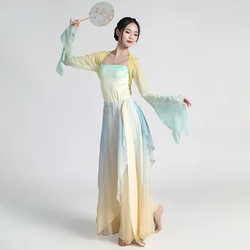 Klasikinių šokių gazas drabužių, kūno žavesio drabužius, elegantiškas moteris, palaipsniui keisti šilko palaidinė, Šokių Kinijoje šokių mokymas