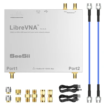 LibreVNA 100kHz-6GHz Vektoriaus Tinklo Analizatorius Profesional NanoVNA Antenos Analizatorius USB Pagrįstas Pilnas 2-Port su Išorinės Nuorodos