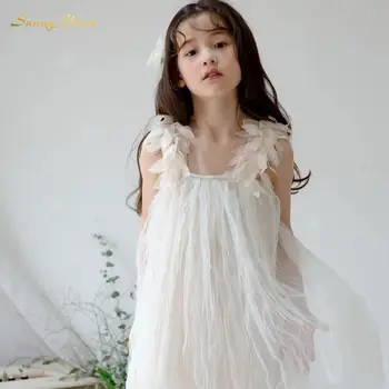 Mados Baby girl vasaros užsienio stiliaus backless kūdikiams, vaikiška vaikas rankovių princesė dress pooping siūlų suknelė 3-14Y