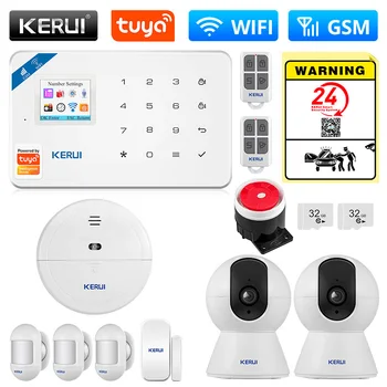KERUI W181 Signalizacijos Sistemos Palaikymas Alexa WIFI, GSM Tuya Smart Home Security Judesio Jutiklis, Durų Jutiklis Laidinė Sirena