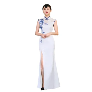 2021 Ao Dai Kinų Tradicinė Suknelė Šanchajus Cheongsam Suknelė Vintage Drabužių Rytų Suknelė Vietnamo Tradicinių Suknelė V1995