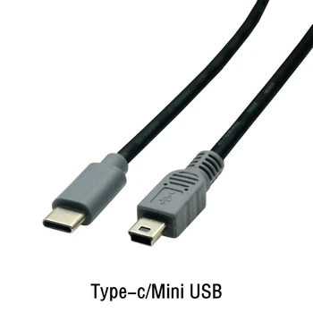 USB Tipo C 3.1 Vyras Į Mini USB 5 Pin B Male Kištuko Keitiklį OTG Adapterio Sukelti Duomenų Kabelis Macbook Mobiliojo 25cm 50cm