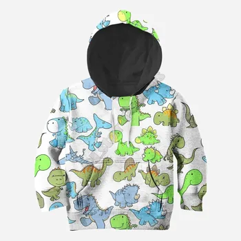 Gražus Dinozauras 3d atspausdintas Hoodies vaikai zip hoodies boy girl funny Anime Palaidinukė Tracksuit/šeimos marškinėliai
