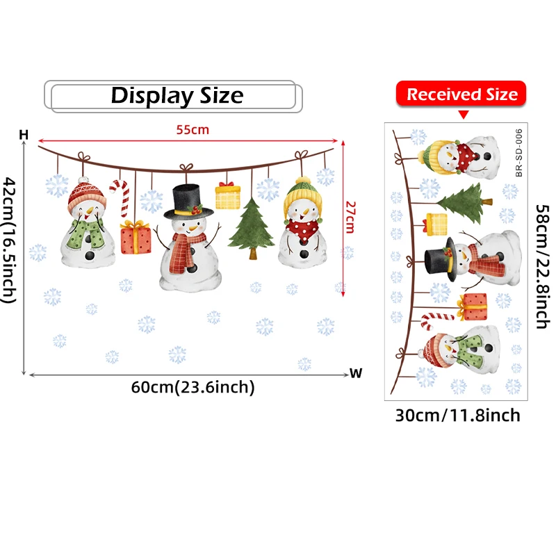 Linksmų Kalėdų Senį Animacinių filmų Gyvūnų Snowfakes Sienų Lipdukai Kambarį Lango Stiklo Namų dekoro Naujųjų Metų Lipdukai1