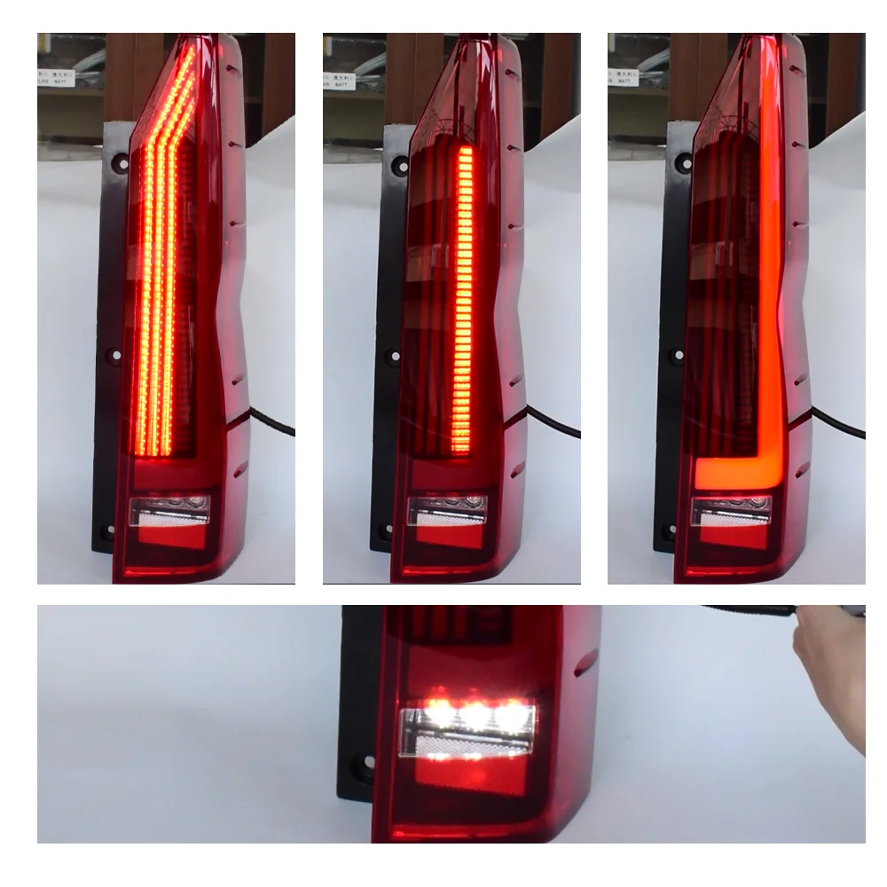 Sunlop Hiace Dalimis #4234 LED galinius Žibintus Aukštos Kokybės Automobilio galinių žibintų Tinka 300 Priemiestinių Juoda Raudona Automobilis led lightLED1