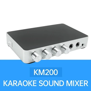 KM200 4K Mini HD Karaoke, Garso Maišytuvas Garso Maišytuvas Dvigubo Mikrofono Įvesties garso Reguliavimo pakopos KTV Kambarys Mesa de Mezclas de