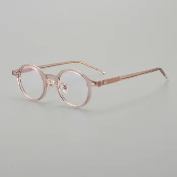 Mados tendencija dizaineris prekės akinius rėmo Acetatas ovalo vyrų, moterų asmenybės retro akiniai Paprasta trumparegis akinių rėmeliai