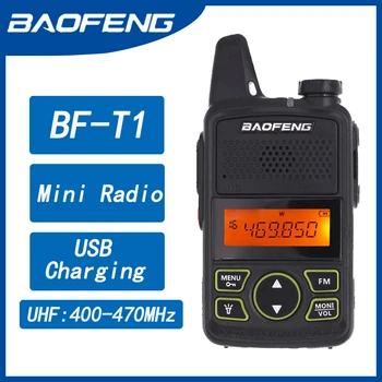 Baofeng BF-T1 Mini Walkie-talkies UHF 400-470MHz Du būdu radijo imtuvai Nešiojami Profesional Stotys