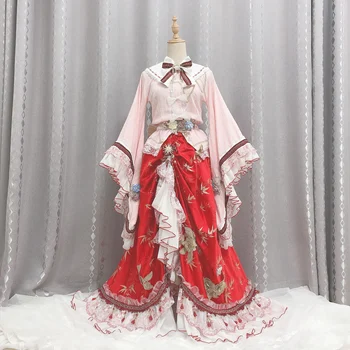 Anime Touhou Project Houraisan Kaguya Lolita Dress Spalvingas Dienos Aprangą Cosplay Kostiumas Moterims Helovinas Nemokamas Pristatymas 2020 Naujas.