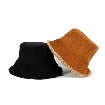 Velvetas Žvejys Skrybėlę Moterų Nauja Rudens Ir Žiemos Šiltas Storas Kibiro Kepurę dvipusis Dėvėti apsaugos nuo Saulės Baseino Skrybėlę