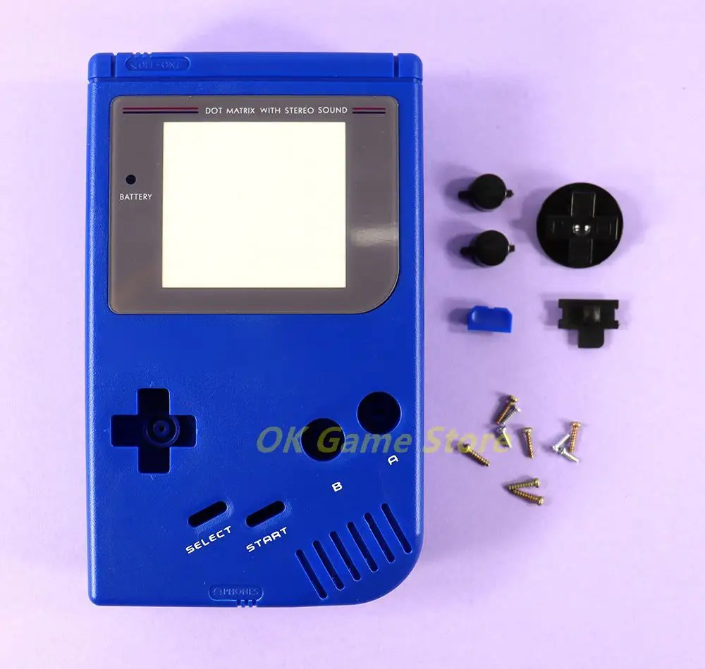 12sets/daug Pakeitimo Pilnas Korpusas Korpuso Dangtelį Atveju Gameboy Klasikinis GB GBO Konsolės w/ Gumos Pagalvėlės Mygtukai2