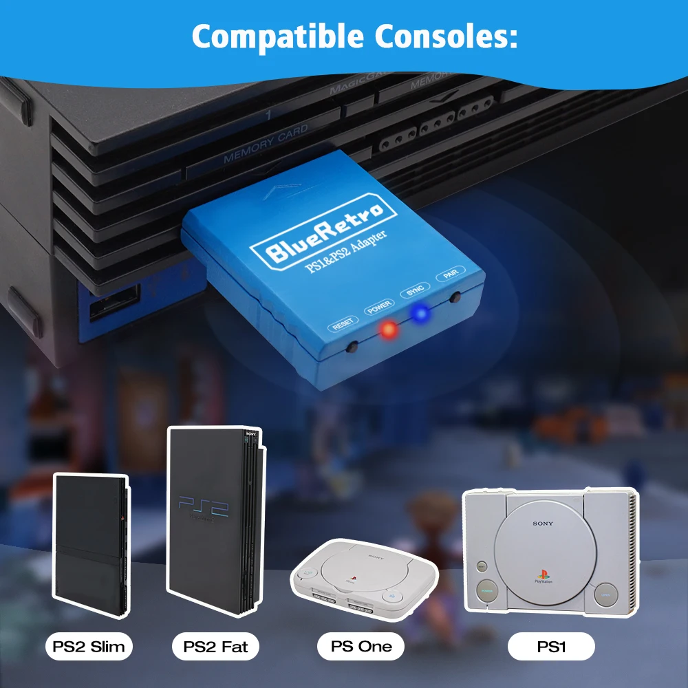 Retroscaler BlueRetro Belaidžio Žaidimų Valdiklis Konverteris, Skirtas PS1/PS2 Žaidimų Konsolės Adapteris, Skirtas PS3/PS4/Xbox Serijos X/S duomenų Valdytojas2