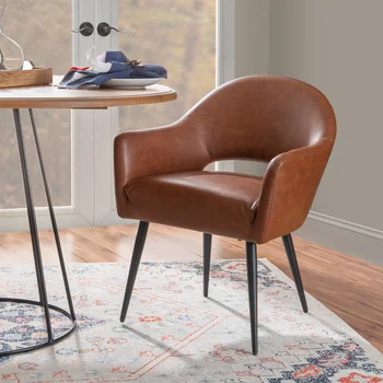 Sadler Minkšti baldai, Valgomojo Kėdės, Rudos spalvos Audinys su Espresso Kojos valgomojo kėdė sillas de comedor