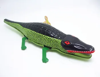 [Juokingi] Classic kolekcija Retro Clockwork Vėjo iki Metalo Pėsčiomis Alavo krokodilas aligatorius žaislas, Mechaninė žaislai vaikams kalėdų dovana