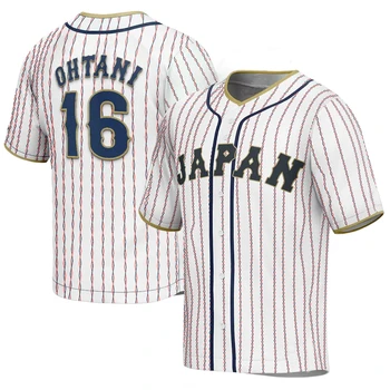 Bg Beisbolo Jersey Japonijos 16 Ohtani Megztiniai Siuvimo, Siuvinėjimo Sporto Lauko Aukštos Kokybės Balta Juostele 2023 M. Pasaulyje Naujas