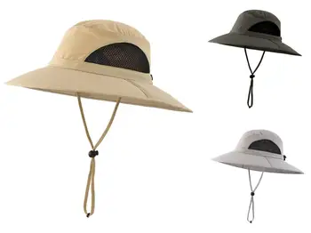 Connectyle Vyrų Moterų Tinklinio Saulės Skrybėlę UPF50+ Platus Kraštų Boonie Hat su Smakro Laido Quick Dry