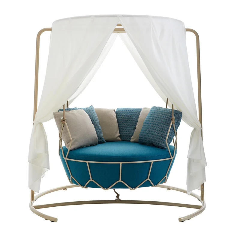 Kieme modernus minimalistinio supamoji kėdė, laisvalaikio dvigulė sofa-balkonas kabinti lauko sūpynės kabinti krepšelio3