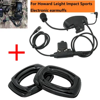 Išorinis Mikrofonas Kit & Gelio Ausų Pagalvėlės Howard Leight Impact Sporto Taktinis laisvų Rankų įranga Elektroninių Fotografavimo Earmuffs Šaudyti Headphon