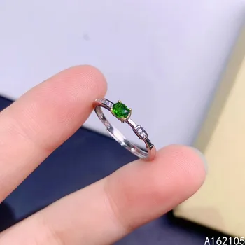 925 gryno sidabro Kinų stiliaus gamtos diopside moterų šviežių mažų išskirtinį reguliuojamas perlas žiedas fine jewelry paramą nustatymo