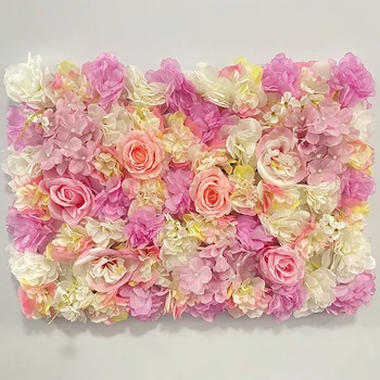 Dirbtinės Sienos Gėlių Fonas 24x16 Colių 3D Silk Hydrangea Rožių Gėlių Skydelio Foto Fonas Namuose Šalis Vestuvių Fonas