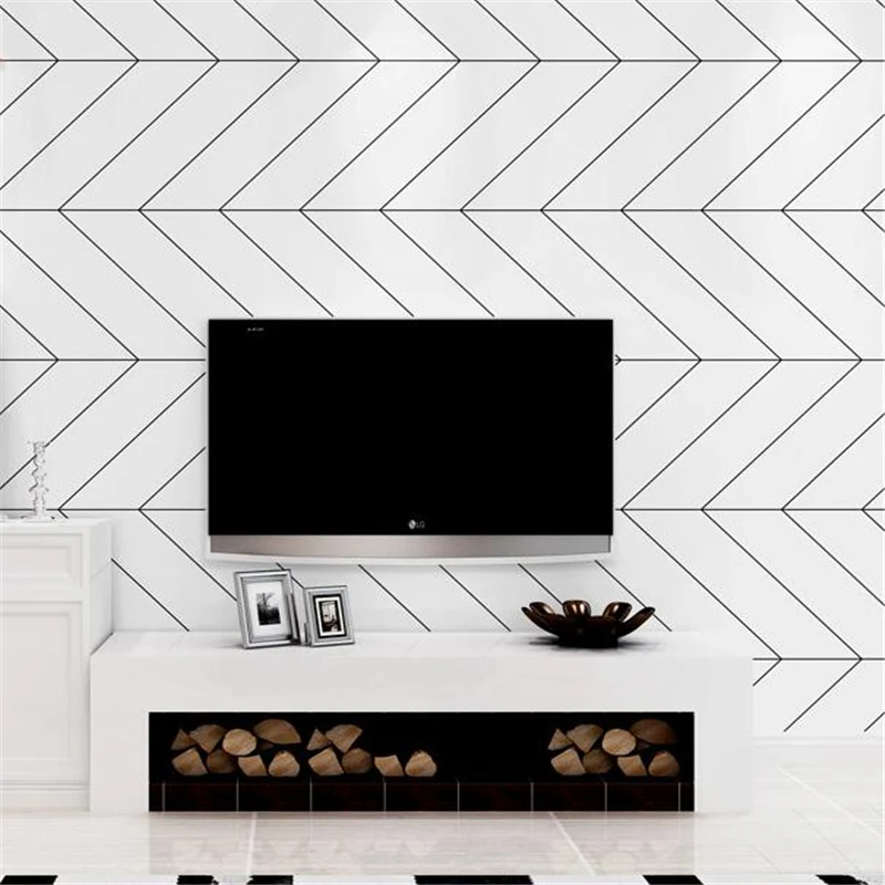 wellyu Modernus minimalistinio geometrinis modelis vertikalios juostelės drabužių parduotuvė miegamojo kambarį, TV foną4