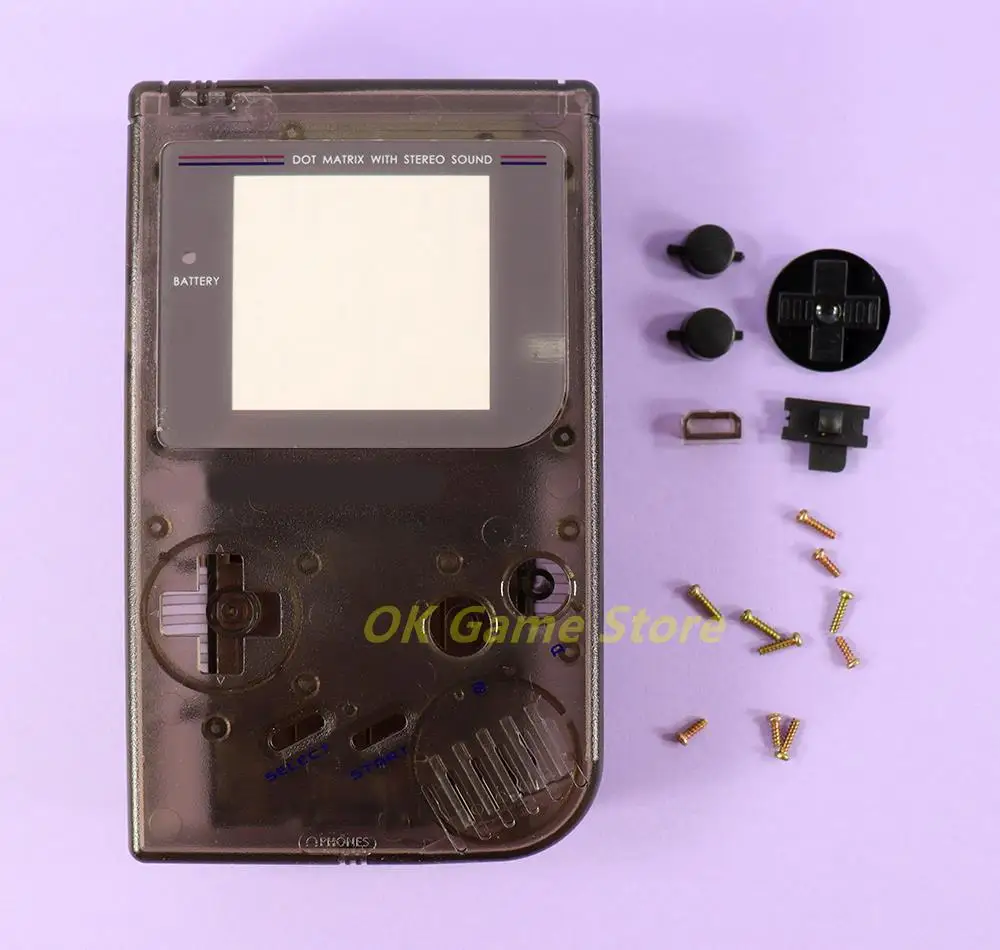12sets/daug Pakeitimo Pilnas Korpusas Korpuso Dangtelį Atveju Gameboy Klasikinis GB GBO Konsolės w/ Gumos Pagalvėlės Mygtukai5