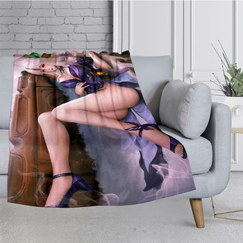 Anime Seksuali Mergina, Antklodė, Sofos keliautojas antklodė užsakymą antklodė dovana kempingas šilta antklodė plona, antklodes lovos antklodė Helovinas
