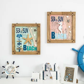Viduržemio jūros dažymas dekoratyvinis dažymas, miegamojo, valgomojo kambarį freskos papuošalai vandenyno vėjo derinys pakabukas