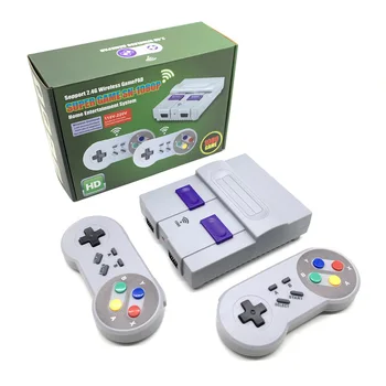 Super HD Išvesties SNES Retro Klasika Laikomo Vaizdo Žaidimų Grotuvas TV Mini Žaidimų Konsolėje įmontuota 1080 Žaidimai su Dviguba Gamepad