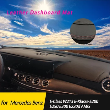 Mercedes Benz E-Klasė W213 E-Klasse Odinis neslystantis prietaisų Skydelio Kilimėlis Padengti Trinkelėmis skėtį nuo saulės Dashmat Apsaugoti Kilimą Priedai