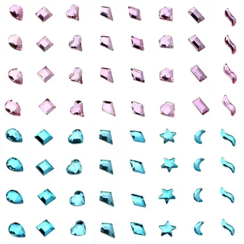 Naujas Rožinės Spalvos Mišrios Formos Stiklo Kristalų, Cirkonio Butas atgal Masės Blizga Blizgučiai 3D Nagų Dailė PASIDARYK pats Apdailos Reikmenys