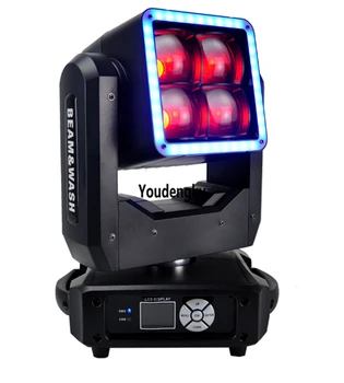 6pcs DJ, LED scenos šviesos Zoom Judančios Galvos, led šviesos rgbw 4x60W 4in1 led plauti zoom juda galvos rgbw skalbimo dmx šviesos