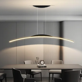 Modernių Lubų Pakabukas Lempa, Juoda Paprasto Dizaino Šviestuvo Šviesos diodų (LED Šviestuvo, Valgomasis Kambarys, Virtuvė, Baras, svetainė, Miegamasis