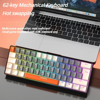 ECHOME Laidinio Mechaninė Klaviatūra 62key Mini Nešiojamieji Hotswap Esport Pritaikyti 