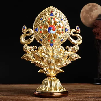 Spalvotų Tibeto Budizmas Inkrustacijos Perlas Aukso Varantys Tantros Lydinio Rankdarbių Laimingas Altorių Garbę Patalpų Darbalaukio Dekoratyvinis